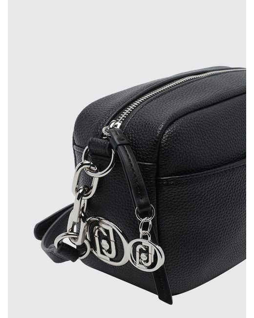 Liu Jo Black Grained Faux Leather Mini Camera Bag With Strap