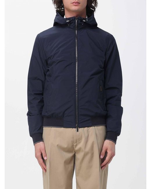 Moorer Blue Denon-Stp Bomber Jacket for men