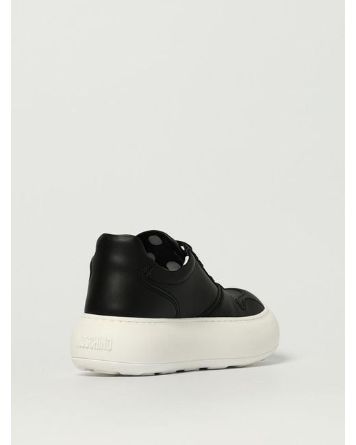 Moschino Couture Black Leather Sneakers for men