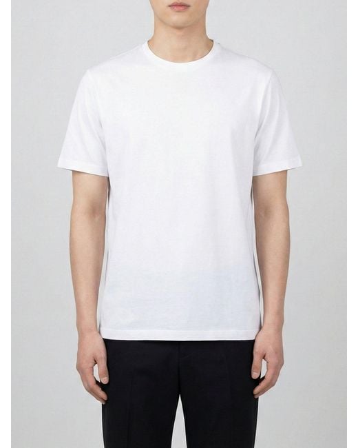 Herno White Basic Cotton T-Shirt for men