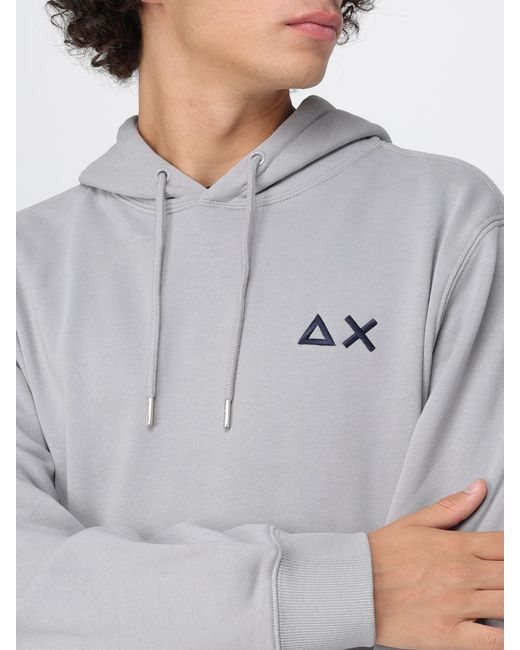 Sun 68 Gray Sweatshirt for men