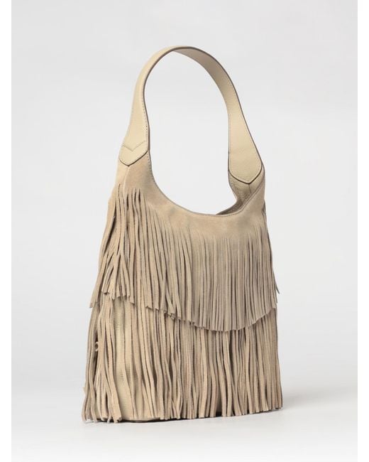 Boss Natural Lenah Fringed Suede Bag