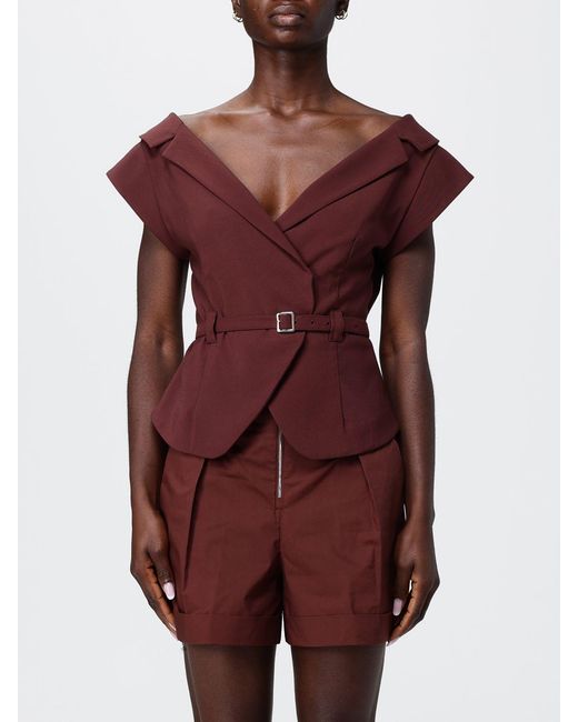 Patrizia Pepe Red Viscose Vest