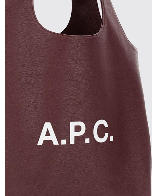 A.P.C. Purple Ninon Recycled Leather Shoulder Bag