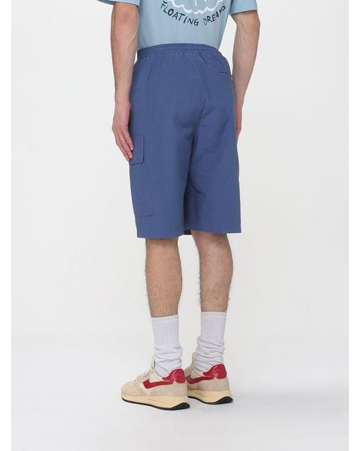 Autry Blue Twill Cargo Shorts for men