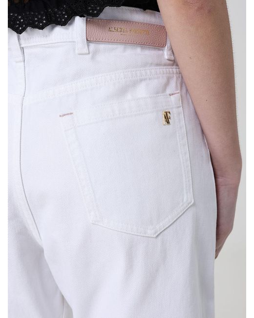Jeans De 5 Bolsillos Alberta Ferretti de color White