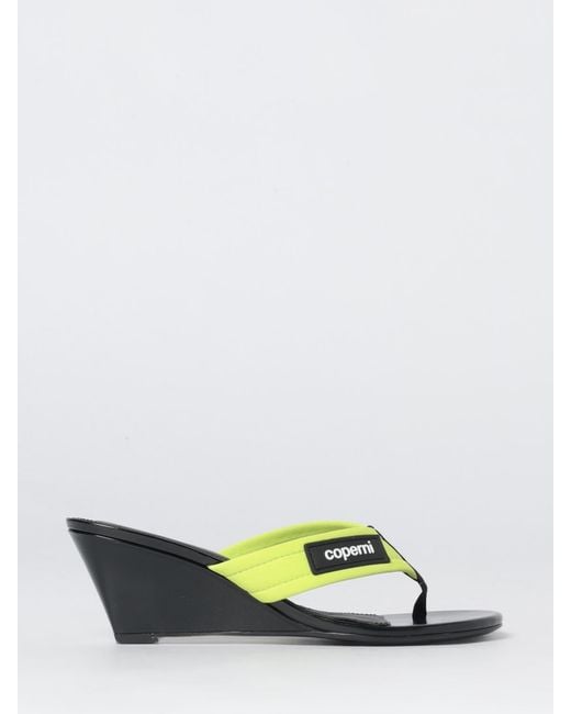 Coperni Green Neoprene Wedge Sandal
