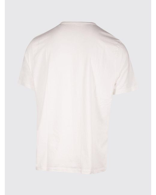 Our Legacy White Organic Cotton T-Shirt With Applied Chest Logo for men