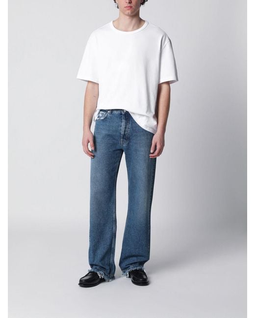 Vaqueros De Pernera Ancha De Denim Séfr de hombre de color Blue