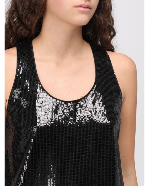 Top Di Paillettes di Emporio Armani in Black
