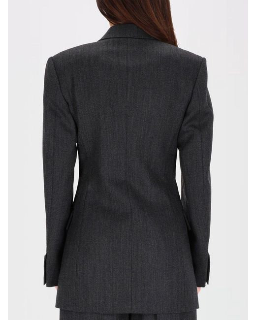 Alexander Wang Black Double-Breasted Wool Blazer
