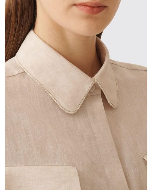 Fabiana Filippi Natural Linen Shirtdress