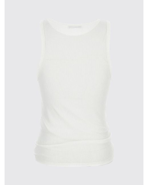 Rabanne White Stretch Cotton Tank Top