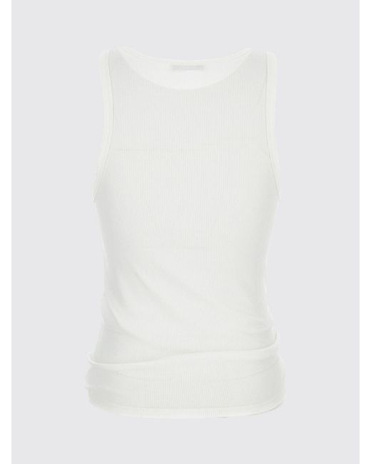Rabanne White Stretch Cotton Tank Top
