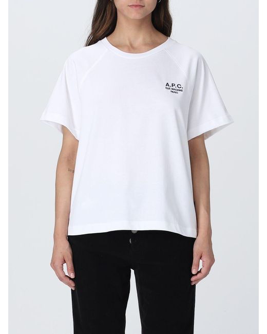A.P.C. T-shirt in White | Lyst