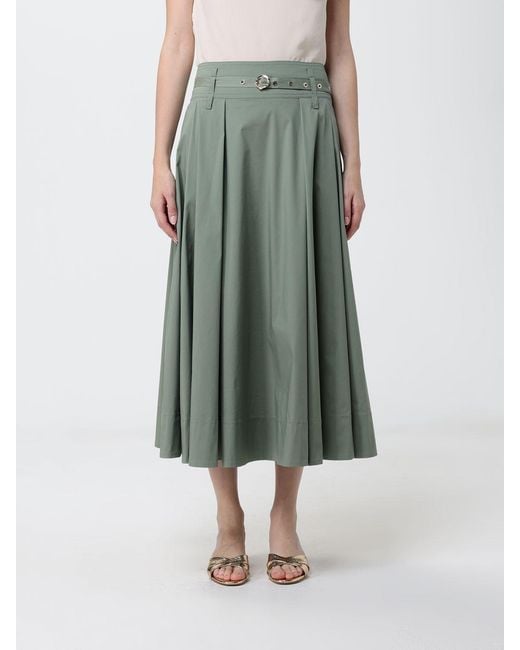 Liu Jo Green Cotton Blend Skirt