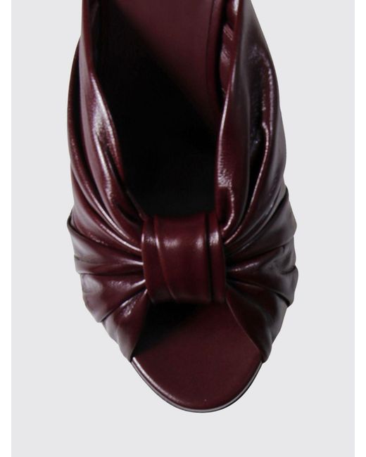 Fendi Brown Arco Draped Nappa Sandals