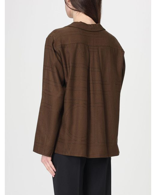 Totême Brown Modal Shirt With Logo