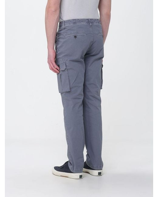 Ecoalf Blue Recycled Cotton Cargo Pants for men