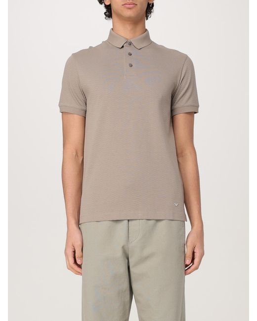 Emporio Armani Natural Short Sleeve Polo Shirt for men