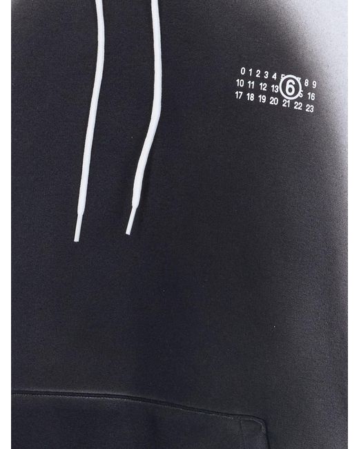 MM6 by Maison Margiela Gray Printed Cotton Blend Hoodie for men