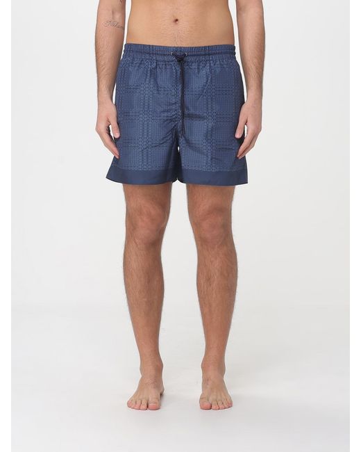 Gucci Blue Printed Polyester Swimsuit for men