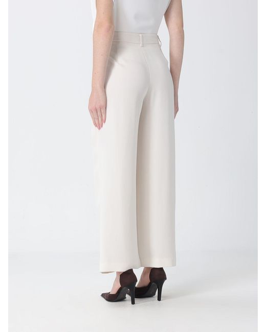 ARMANI EXCHANGE White Crêpe Wide-Leg Trousers