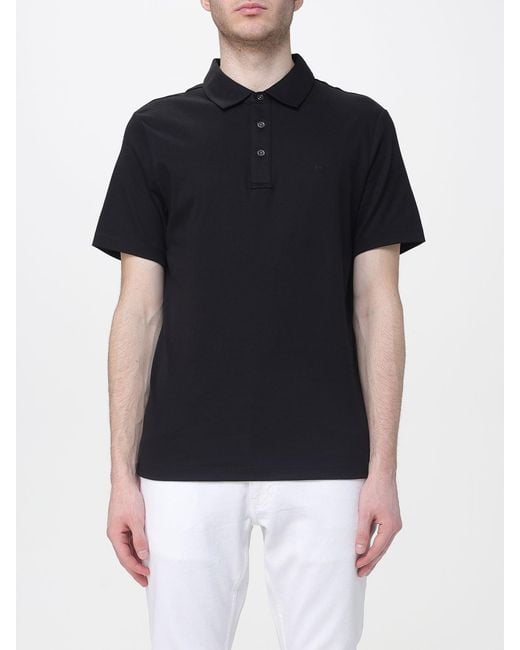 Michael Kors Black Sleek Organic Cotton Polo Shirt for men