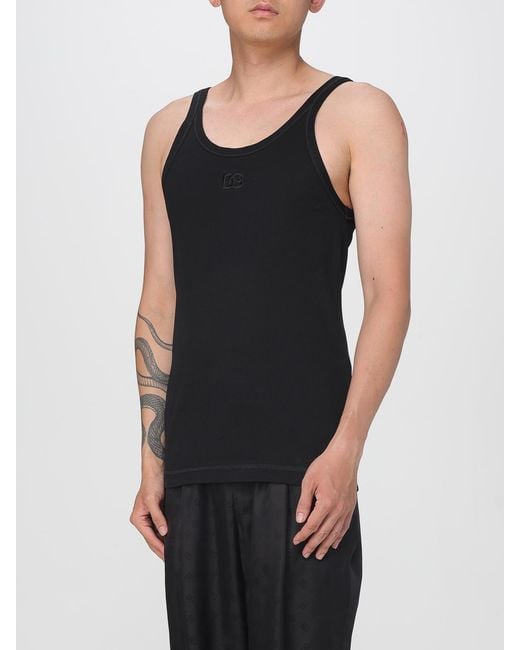 Dolce & Gabbana Black Dolce &Amp Gabbana Tank Top for men