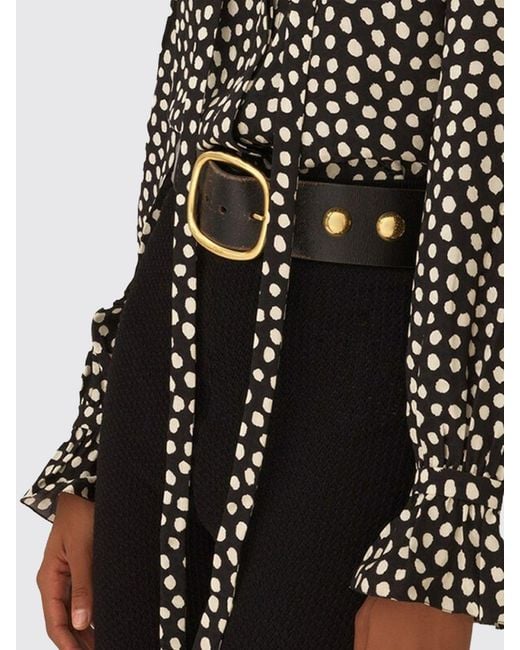 Chloé Black ChloÉ Silk Blouse With Polka Dots