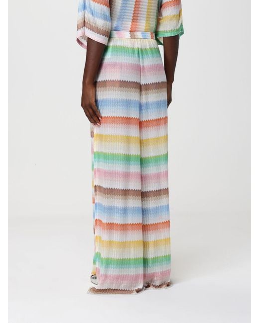 Missoni Multicolor Zig Zag Viscose Cover-Up Pants