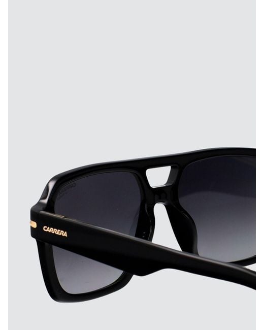 Carrera White Rectangular Acetate Aviator Sunglasses With Double Bridge for men