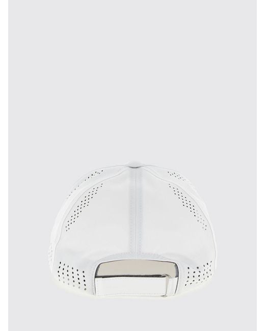 Brunello Cucinelli White Nylon Baseball Cap With Contrast Logo And Rigid Visor for men