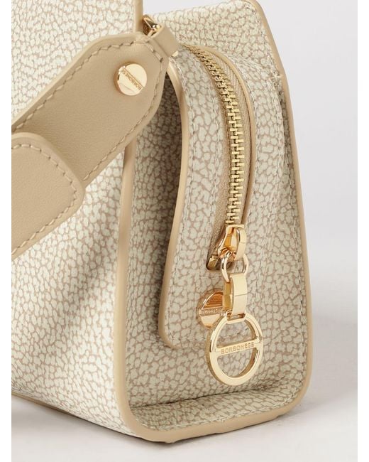 Borbonese Natural Polka Dot Mini Crossbody Bag