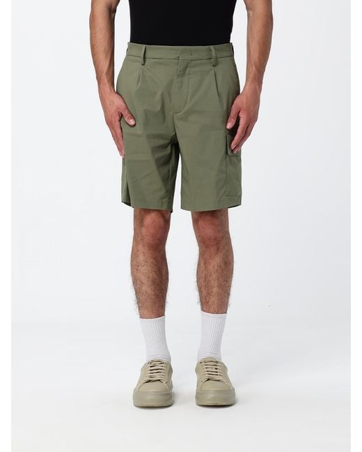K-Way Green Cotton Cargo Shorts for men