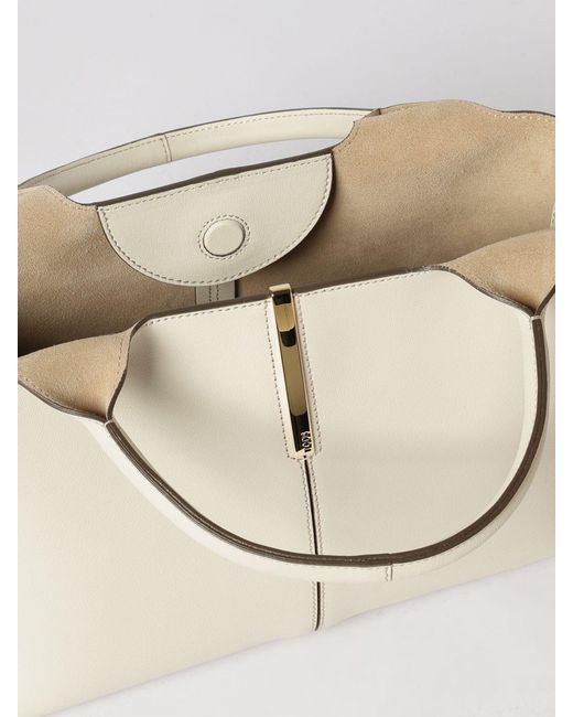 Tod's Natural Small Leather Shopping Bag
