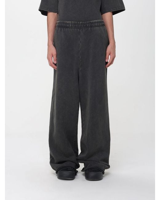 Entire studios Black Cotton Jogging Trousers for men