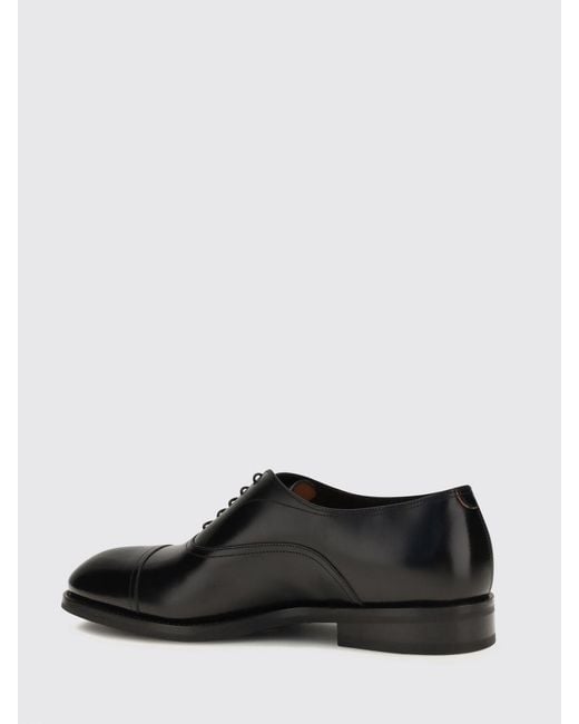 Santoni White Oxford Lace-Up Shoes for men