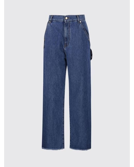 DARKPARK Blue High-Waisted Cropped Jeans
