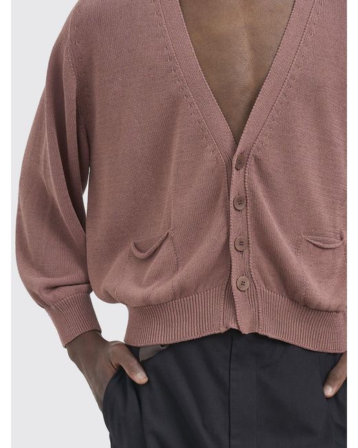 Magliano Pink Cotton Cardigan With Logo for men