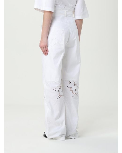 Pantalon Femme MARINE SERRE en coloris White