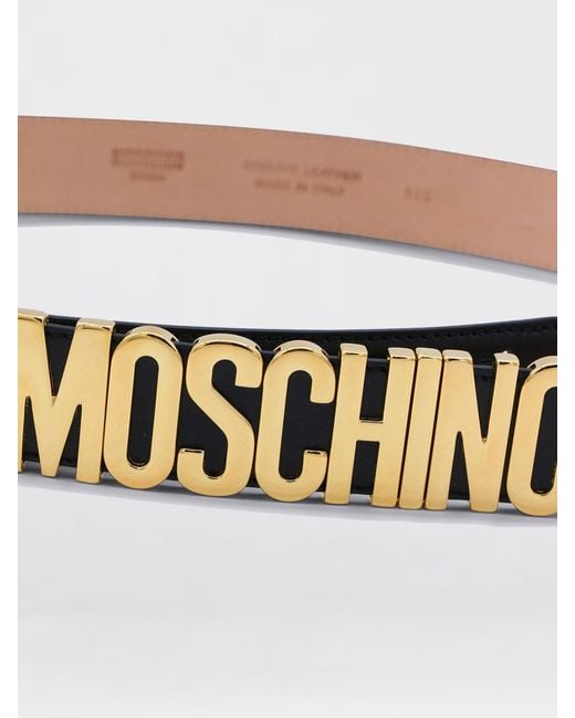 Moschino Couture White Leather Belt for men