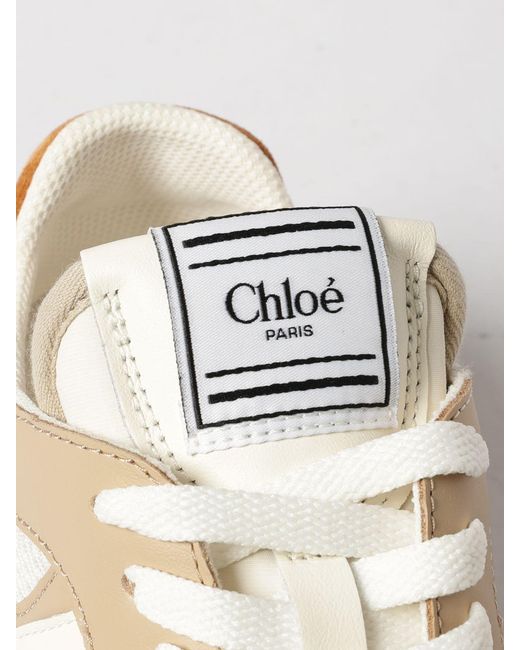 Chloé White ChloÉ Kick Leather Sneakers