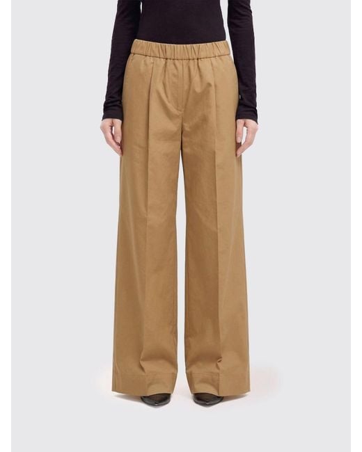 Jil Sander Natural Cotton Palazzo Trousers