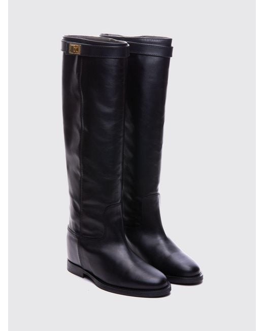 Via Roma 15 Blue Flat Ankle Boot