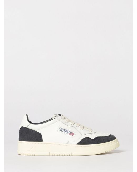 Autry White Medalist Low Leather Sneakers for men