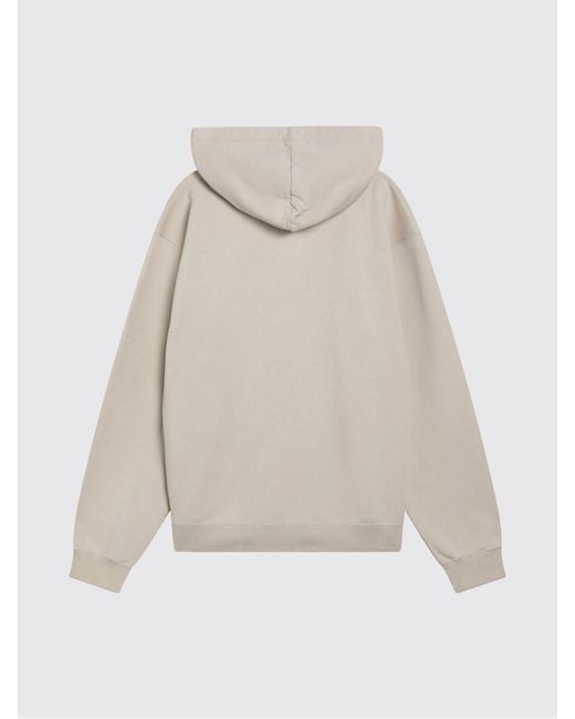 Jacquemus Natural Cotton Hoodie With Logo for men