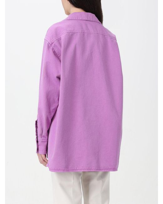 Blusa in cotone di Max Mara in Purple