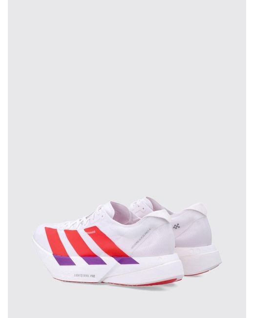 Adidas Originals Pink Adizero Adios Pro 4 Breathable Technical Fabric Running Sneakers for men