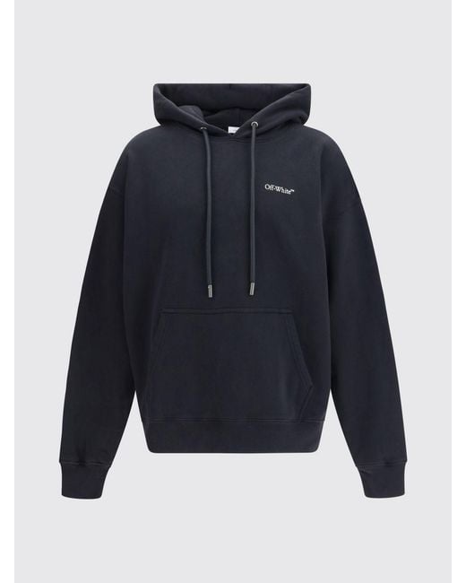 Off-White c/o Virgil Abloh Blue Cotton Hoodie for men